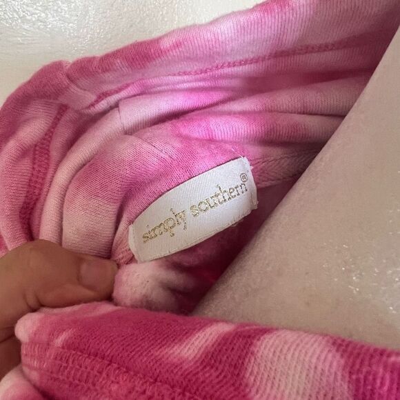 Simply Southern Collection Women's Tie-Dye Hoodie Jacket Pink Large - Picture 5 of 6